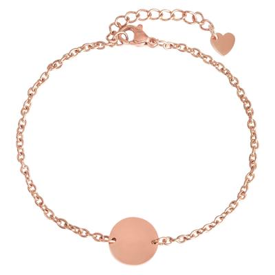 Armband ADELIA´S "Armband aus Edelstahl 17 cm", gold, Armbänder, Damen, 17cm, Edelstahl, Armband, Ideal als Geschenk zum einfach so