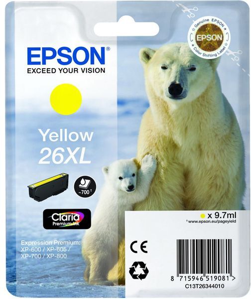 Epson 26XL (C13T26344012) - Gelb - Druckerpatrone - Hohe Kapazität