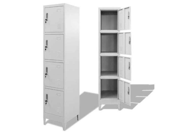 Armoire à casiers - VIDAXL - 38 x 45 x 180 cm - Métal - Gris