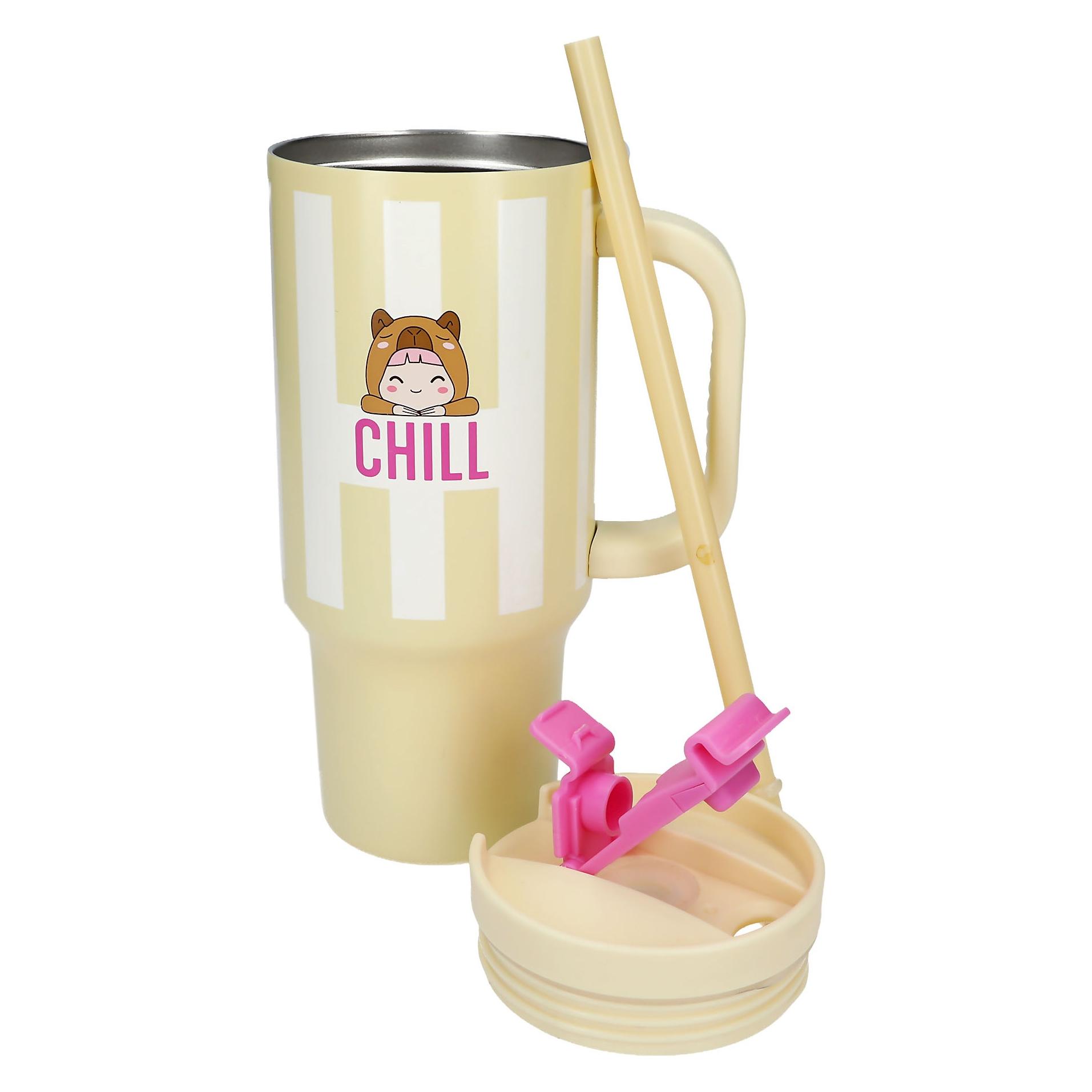 PENfection - To Go Cup with Straw CHILL - Butter-Yellow - 470 ml (0.47 l) (0414141)