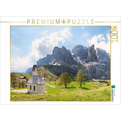 CALVENDO Puzzle Kapelle am Grödnerjoch | 1000 Teile Lege-Größe 64x48cm Foto-Puzzle für glückliche Stunden