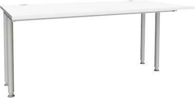Schäfer Shop Genius Schreibtisch MODENA FLEX, Breite 1600 mm, beidseitig verkürzt, weiß