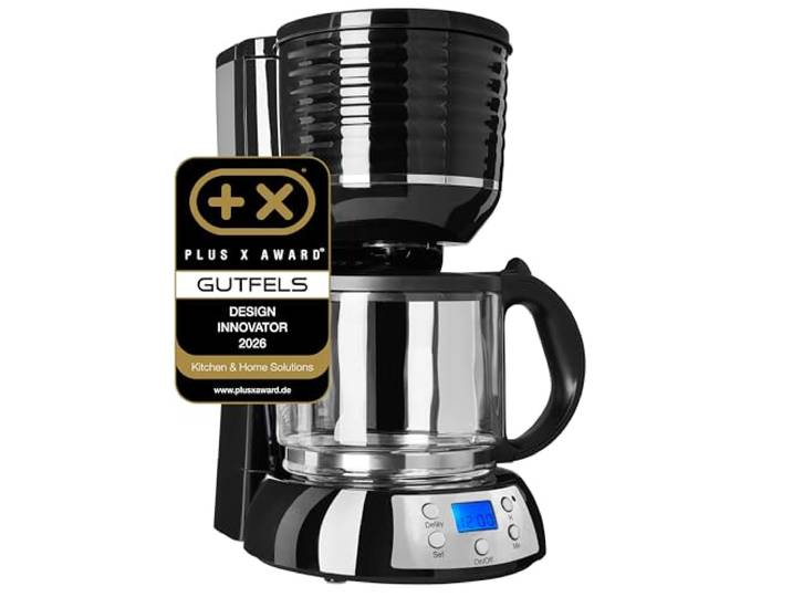 Coffee 3300 C Filterkaffeemaschine mit Timer - 1,5L, 15 Tassen, 1080W Programmierbare Kaffeemaschine mit Warmhaltefunktion, LED-Display und 1x4 Filter, ideal fuer Familie und Buero