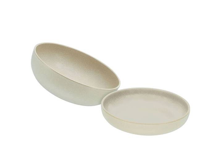 Salatschalen Uno 2er-Set 26 x 32 x 32cm Beige/Sand