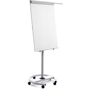 Rocada Flipchart 618 Transformer Mobil, höhenverstellbar, mit Rollen, Rundfuß, Seitenarme