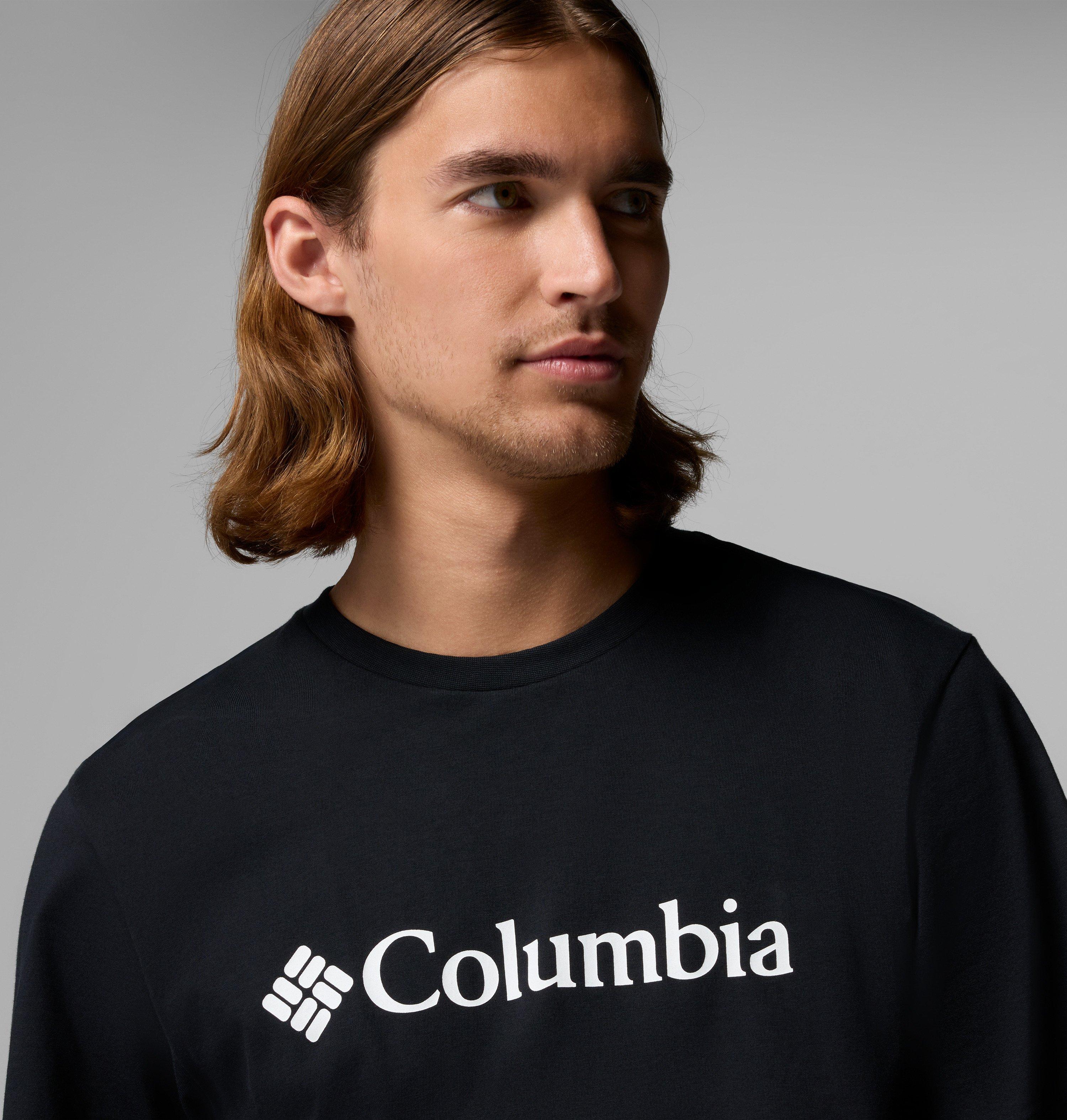 T-Shirt COLUMBIA "CSC Basic Logo Tee", Herren, Gr. S (46), schwarz (schwarz, gem columbia), Jersey, Obermaterial: 100% Baumwolle, normal, Rundhals, Shirts T-Shirt, Kurzarm, mit Rundhalsausschnitt, aus Baumwolle, sportliche Passform schwarz, gem columbia S