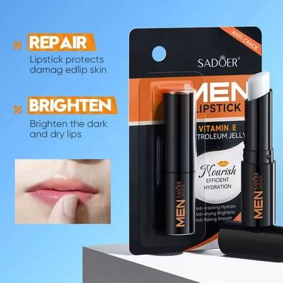 Inspired Finds SADOER Men's Lip Balm Hydrating Anti Cracking Lip Balm For Repairing And Nourishing Dry Lips vitamin E