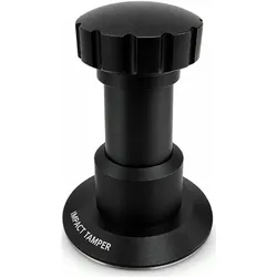 ROASTLY MUNICH Impact Tamper 53 mm – Espresso Tamper with Push Button, Coffee Tamper with Textured Metal Base, Barista Accessory for Portafilter