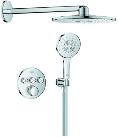 Grohe Grohtherm SmartControl Duschsystem 1039970000 Unterputz, rund, 3 Absperrventile, Duo, chrom