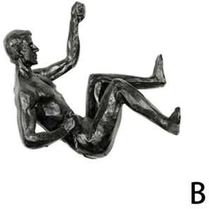 Uplift Picks Modern Climbing Man Wall Sculpture Resin 3D Athlete Wall Art Decor b