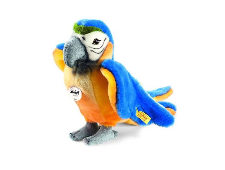 Steiff Kuscheltier Steiff Lori Papagei 26cm Vogel Dschungel 063879 blau gelb