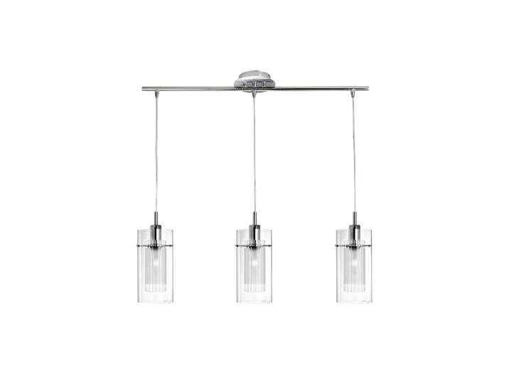 Dimmbare Pendelleuchte „Duo II“ 3-flammig Transparent, Silber Searchlight