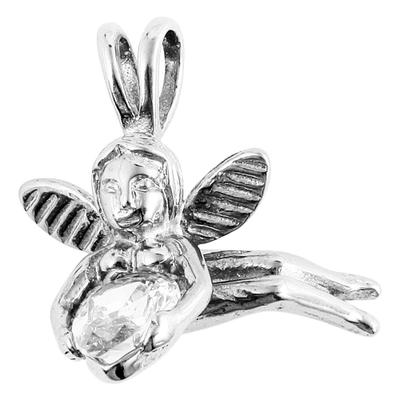 Kettenanhänger ADELIA´S "Anhänger – Anhänger aus Edelstahl mit Zirkonia", silber, Schmuckanhänger, Mädchen, Edelstahl, Kettenanhänger, Zum Verschenken an Menschen, die Ihnen am Herzen liegen