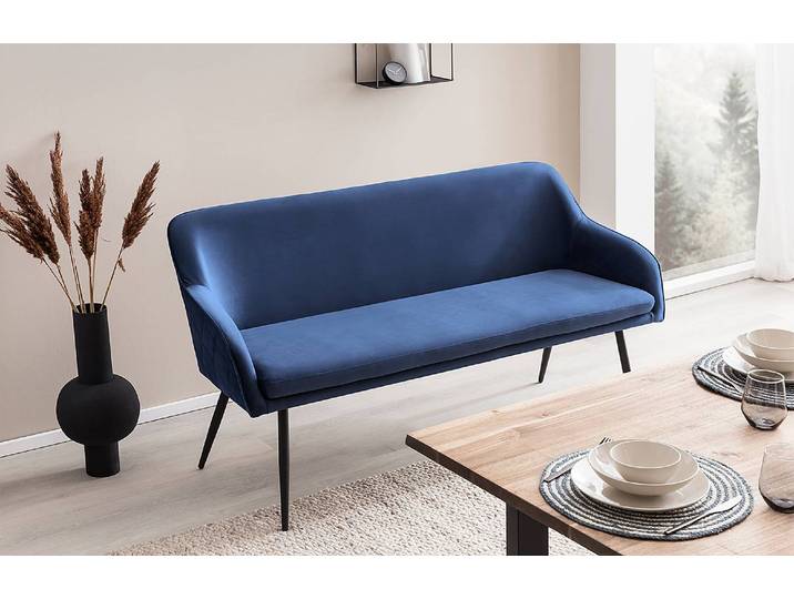 Küchensofa Faem 160 x 85 x 61cm Blau/Blau