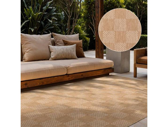 Teppich TED BAKER Dorothy, Wendeteppich , beige (jute weiß), B:200cm H:8mm L:300cm, Polypropylen, Teppiche, Teppich, Designteppich, Wetterfest, Pflegeleicht, Modern, Wohnzimmer, Terrasse