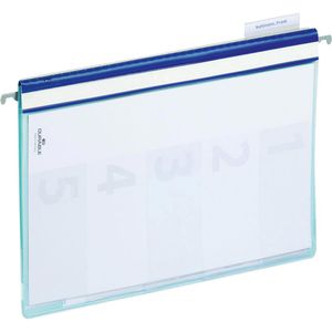 Durable Personalhefter 2554-06, A4, aus Kunststoff, 5 Fächer, mit Tasche, blau, 5 Stück