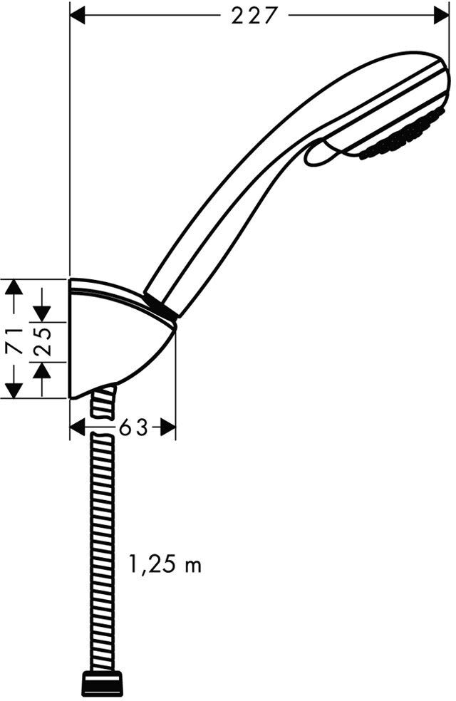 Hansgrohe Crometta 85 Vario Porter C Set 125 cm