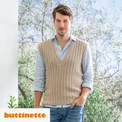 Strickanleitung – Herrenpullunder aus Woll Butt Primo Adeva