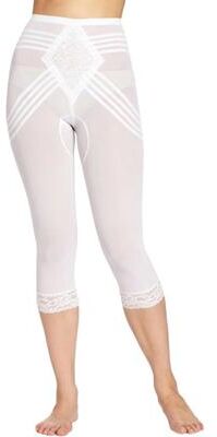 Plus Size Women's Firm to Extra Firm Support Breathable Waistline Capri Pant Liner With Power Mesh Fabric by Rago in White (Size M)