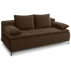 Schlafsofa Sugar Stoff Braun Dunkelbraun