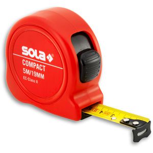 SOLA Maßband 50500501, COMPACT, CO 5, 5m, mit Nagelöse
