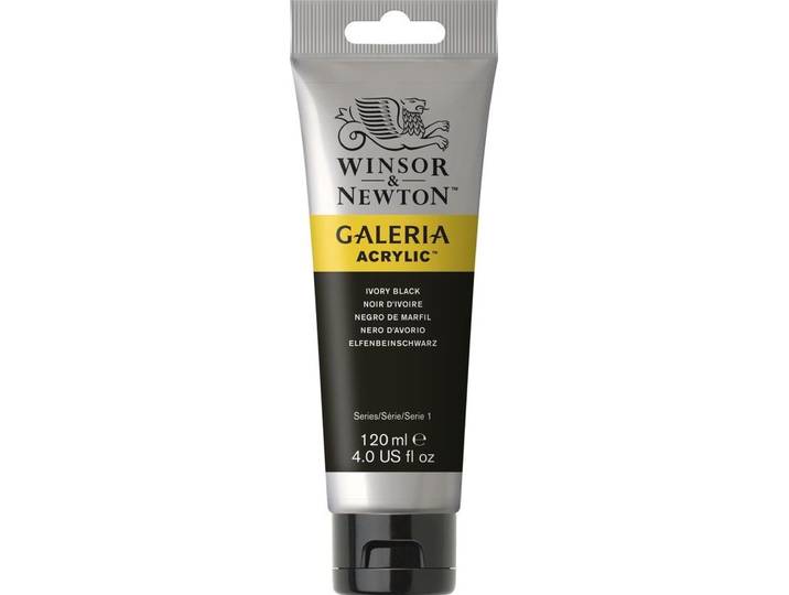 Winsor & Newton Galeria - Acrylverf - 120ml - Ivory Black