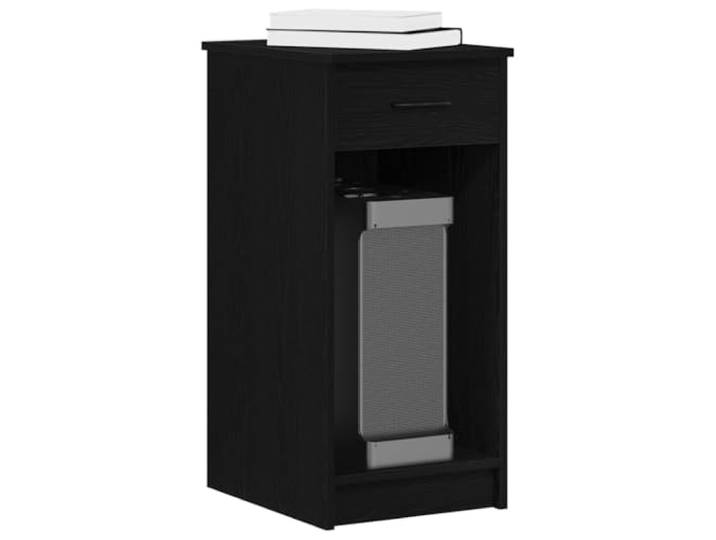 GPWERSDF Computerschrank mit Schublade Schwarz 35x45x77 cm Holzwerkstoff Offenes Fach, Schublade, Ablagefläche, Homeoffice, Beistelltisch, pflegeleicht, robust