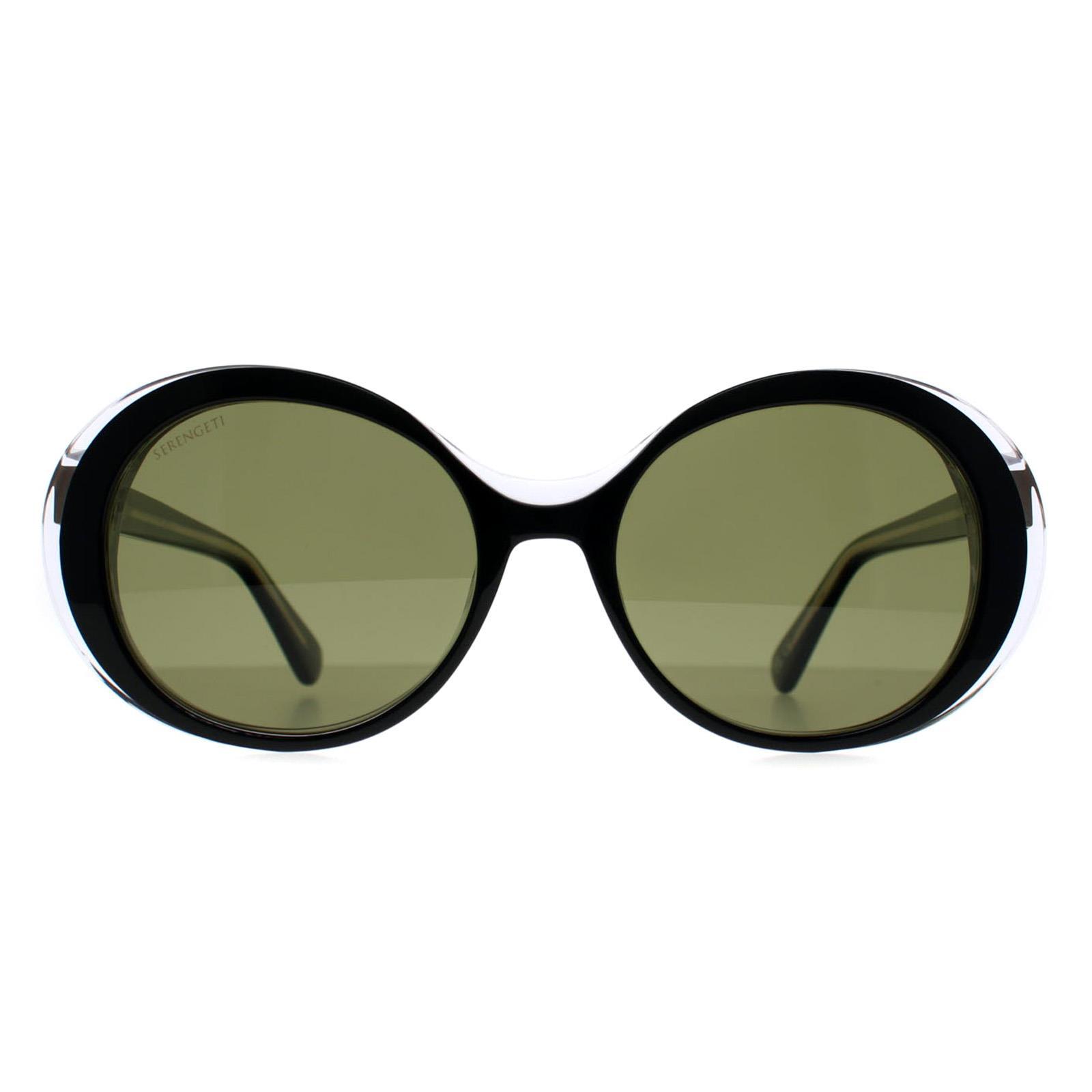 Serengeti Bacall SS541001 schwarz glÃ¤nzende transparente Schicht Mineral polarisiert 555nm photochrome Sonnenbrille