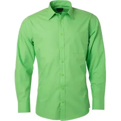 James & Nicholson Herren Popeline Hemd langarm JN678 lime green 4XL