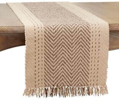 Saro Lifestyle Table Runner With Kantha Stitch Design