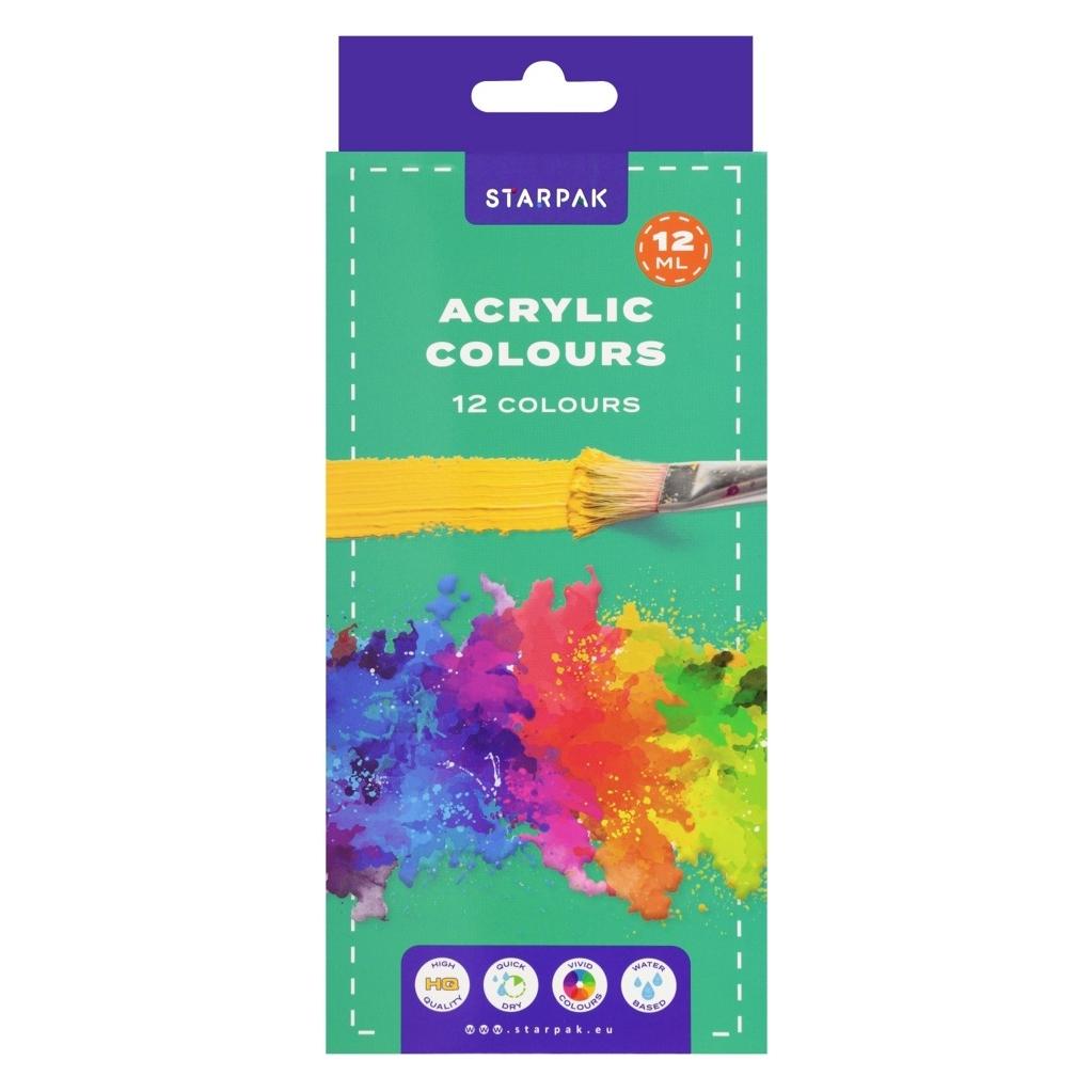 Starpak Acrylfarben in einer 12-ml-Tube, 12 Farben (12 ml) (47422817)