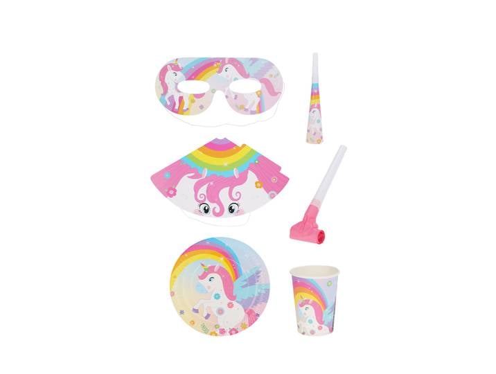 Party Set Einhorn 36-teilig bunt