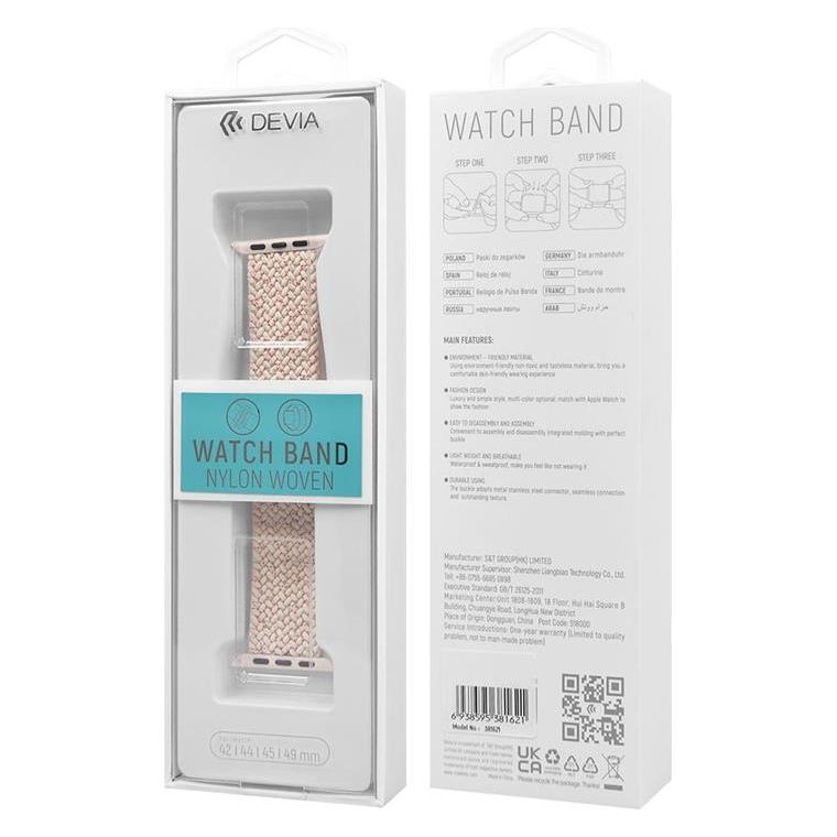 Devia remienok Deluxe-Serie Sport4 - Verstellbares, geflochtenes Nylonarmband 40/41/42 mm - (Nylon) (6938595381690)