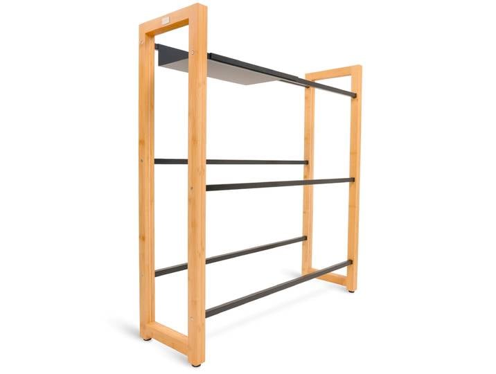Regal für 6 Getränkekisten 106 x 112 cm braun/schwarz
