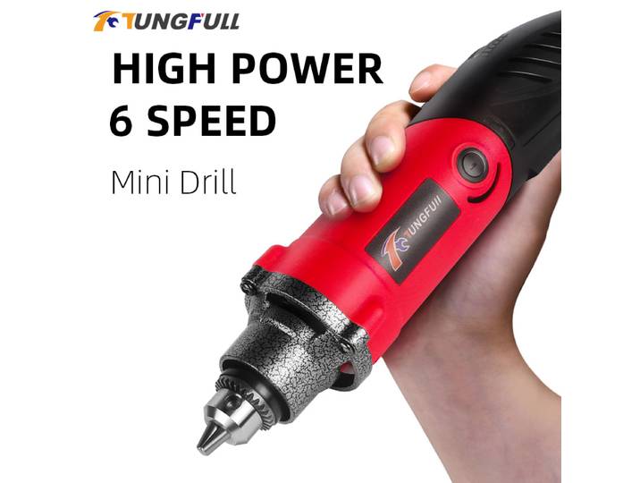 TUNGFcorde L perceuse Dremel, outil de gravure 500W perceuse électrique 220v mini perceuse outils vitesse variable pour le polissage