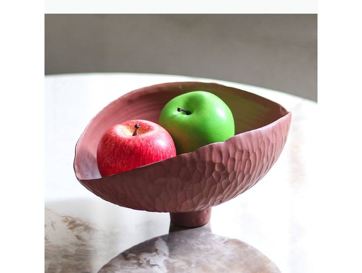 Plateau de fruits en forme de pétale artisanal en résine, conteneur de rangement de bureau, Figurines décoratives, accessoires de décoration pour la maison