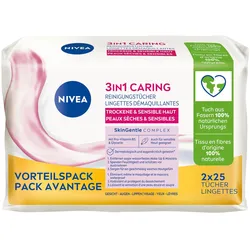 Nivea, Gesichtsreinigung, Pflegende Reinigungstücher DUO (Reinigungstücher Gesicht)