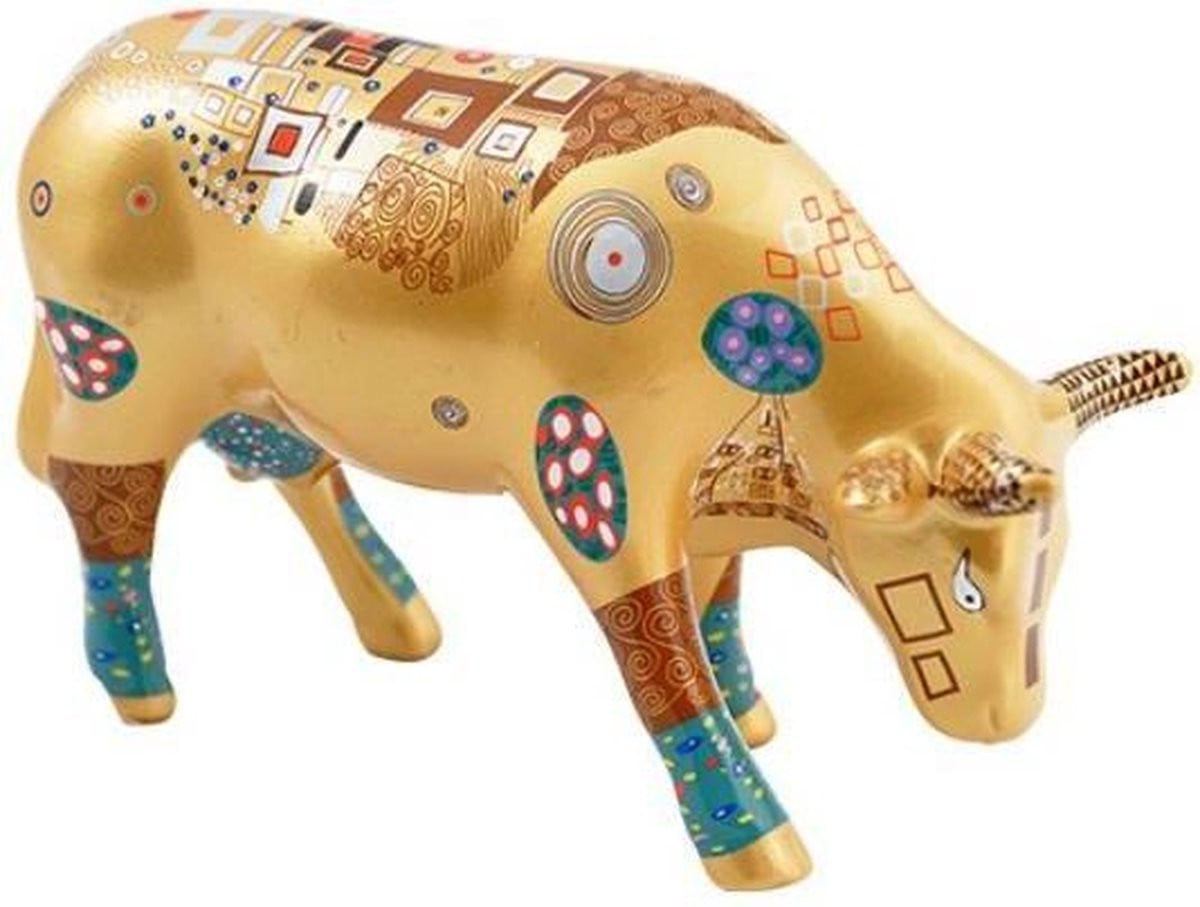 Cowparade Klimt Cow medium decoratief beeldje voor op tafel