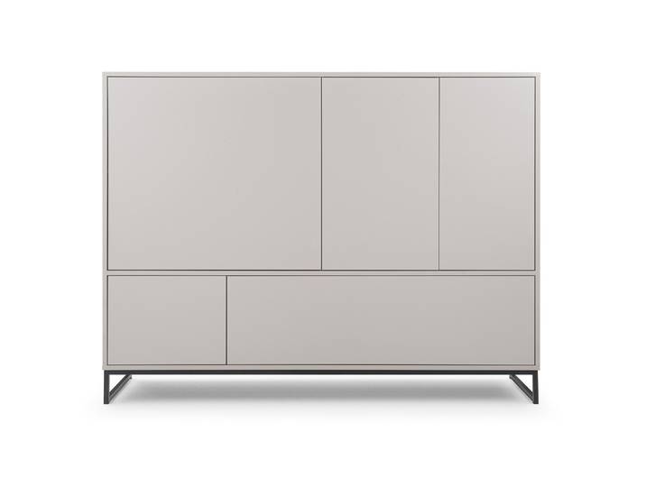 BEAUTYSOFA Kommode GIANA – Moderne Türkommode mit 5 Schränken, stilvolle Kombikommode in Sandbeige