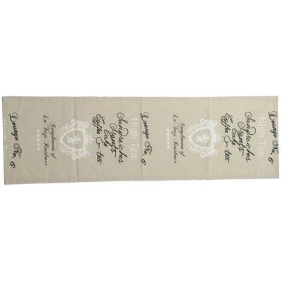 Tischläufer GO-DE "High Tea", beige (sand), B:40cm L:140cm, Baumwolle, Polyester, Tischdecken, (L/B): ca. 140x40 cm