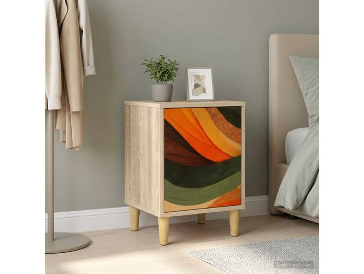 vidaXL Nachttisch BONN Sonoma-Eiche 36 x 33 x 50 cm Holzwerkstoff