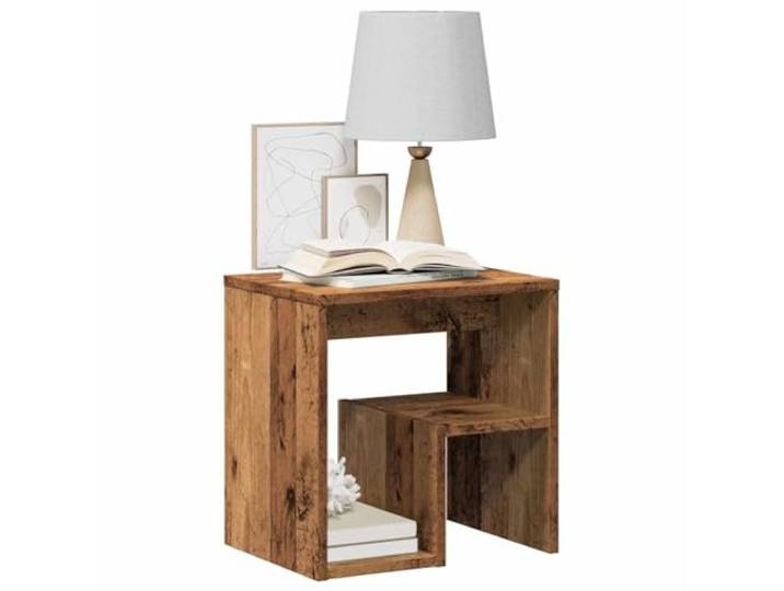 HEFZGDB Nachttische 2 STK. Altholz-Optik 40x30x40 cm Holzwerkstoff mit robuster Platte und reichlich Stauraum, vielseitig einsetzbar als Beistelltisch, pflegeleicht und langlebig.