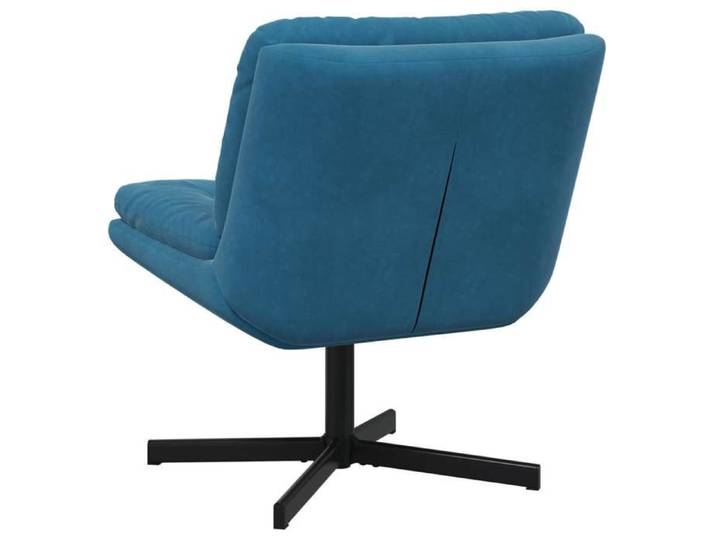 Chaise simple - Bleu - Fauteuil relaxant pivotant - 1 PC - Bleu 63x75x76 cm Velours F8484