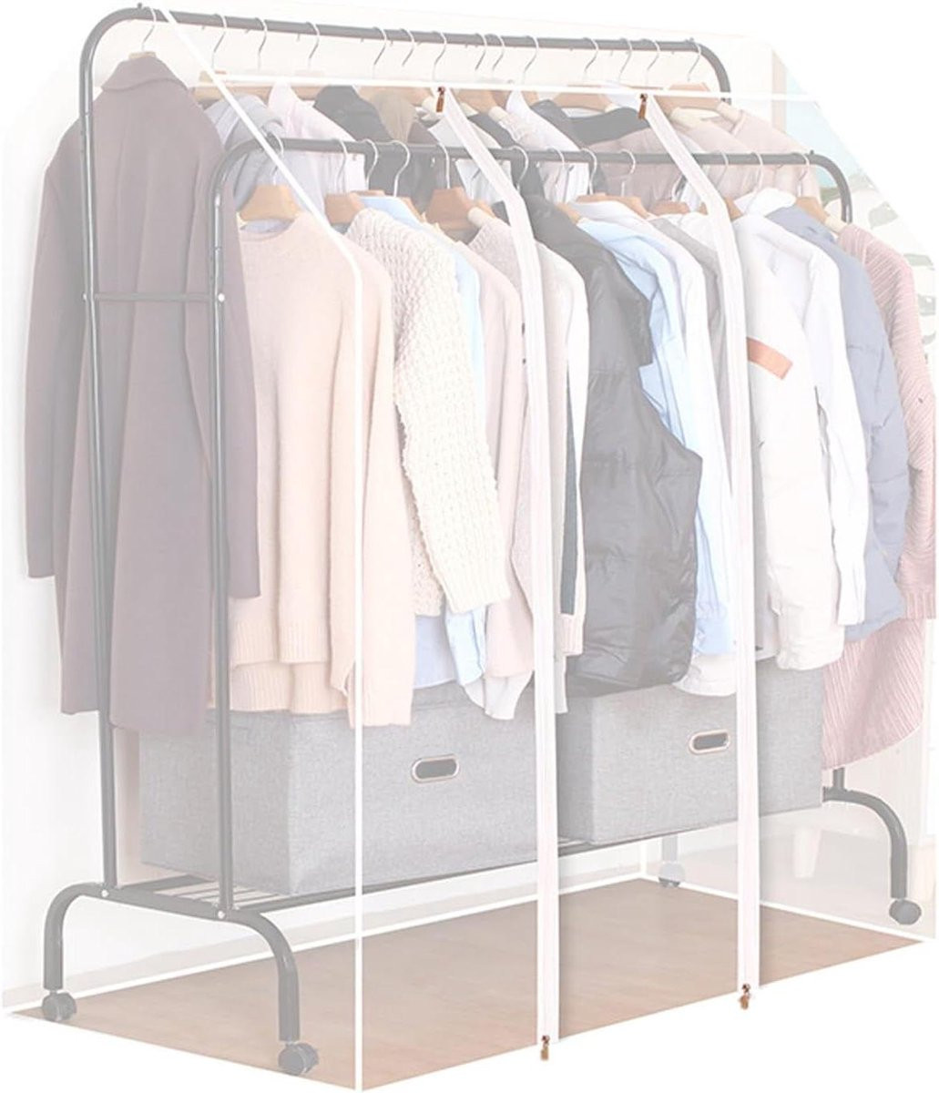 Dubbele kledinghoes voor opbergen met doorschijnend ontwerp, B/D/H: 150 x 75 x 150 cm