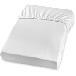 Mako-Jersey-Spannbettlaken aus 100% Baumwolle 180-200/200/35 (weiß)