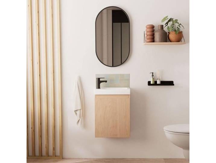 Meuble lave-mains LISA + miroir ovale