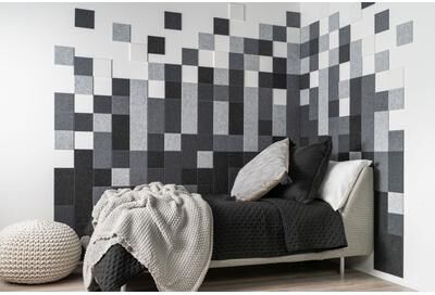 Felt Right Gradient Corner   Sound Dampening Pinnable Tiles