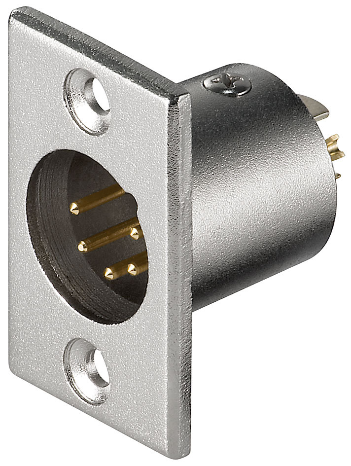Goobay Microfoonconnector XLR 5-polig met vergulde contacten voor inbouw