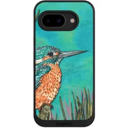Nivocase Handyhülle für Google Pixel 9a Hülle NIVOpure Case Schwarz Malerei Tiere Vogel (Google Pixel 9a), Smartphone Hülle, Schwarz