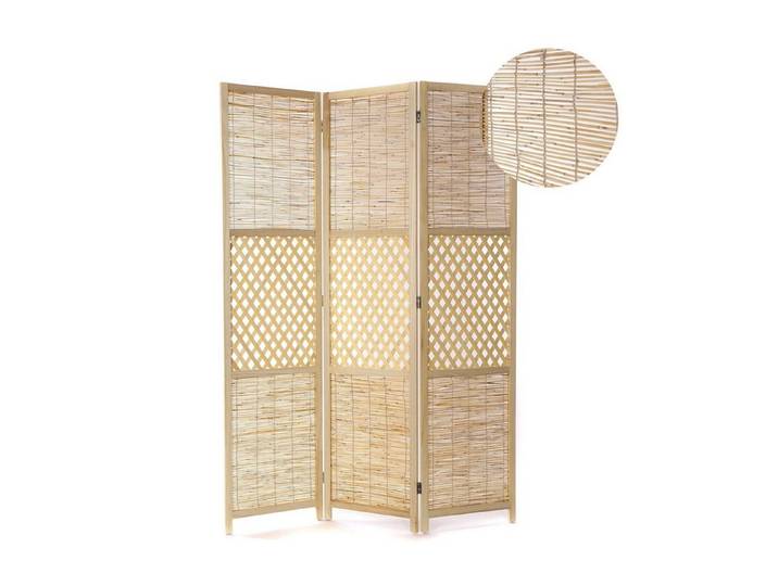 CREEDWOOD Paravent RAUMTEILER AMBIENTE, 3-teilig, Bambus, Schilf, Natur Paravent Sichts